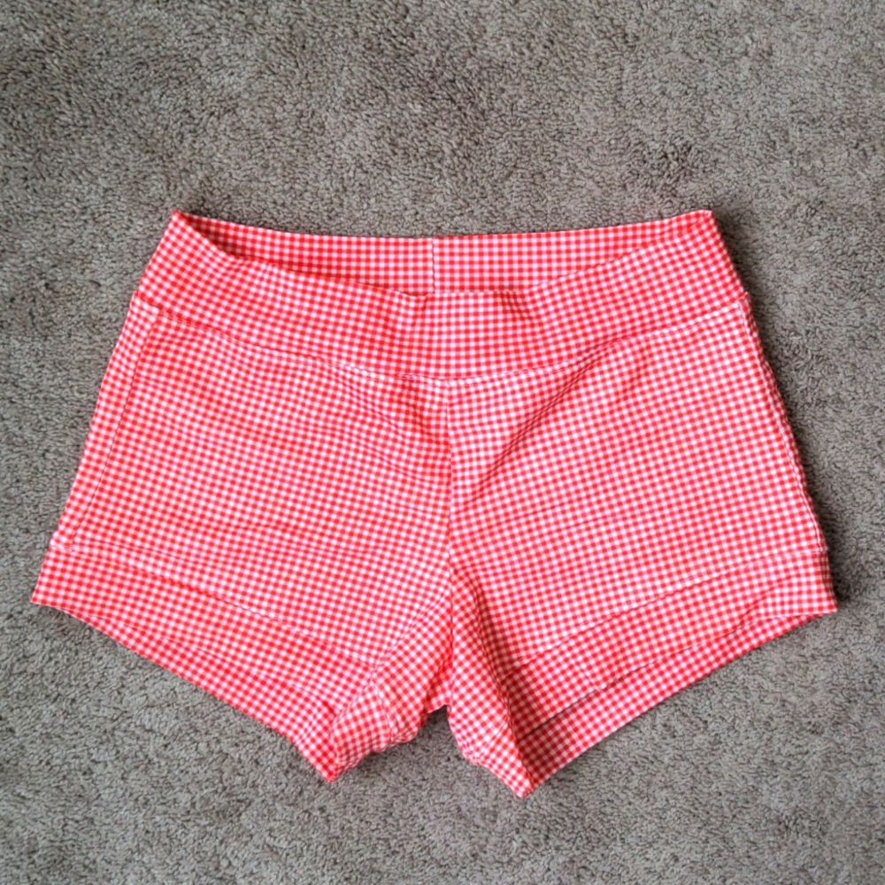 Lime Ricki red and white gingham swim bottoms